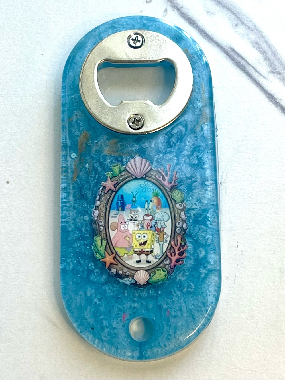 Handmade Resin Bottle Opener SpongeBob Patrick Squidward Bikini Bottom Cast